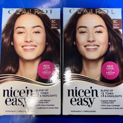 Clairol Nice'N Easy Permanent Hair Color, #5C Medium Cool Brown #5C, 2 Pack