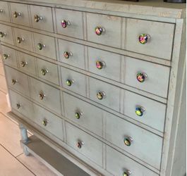 💚💗New! Set of 10 Swarovski Crystal Style Rainbow Multi-Colored Vanity Knobs Pulls