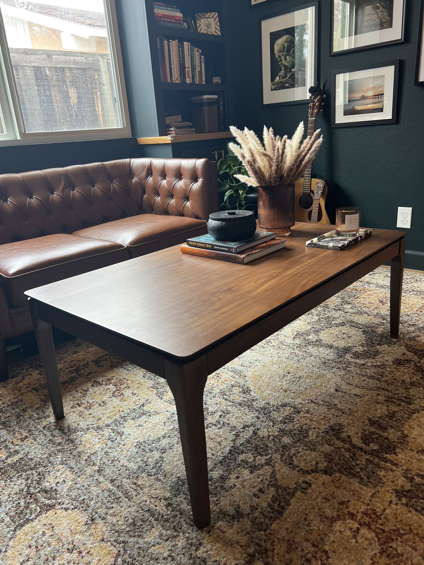 Mid-Century Modern Coffee Table – Walnut Finish