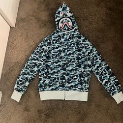 Blue Camouflage Bape Jacket 