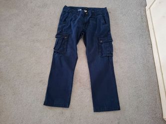 Navy Faded Cargo Pants
