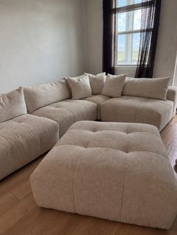 MOVING SALE – Sectional & Ottoman – Must Go!