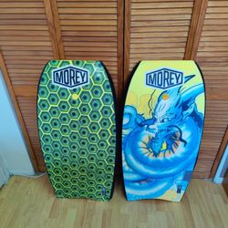 Morey bodyboard 2 pcs Buy Now And Get Fun Morey Mach 11 Tube Rail Boogie Body Board Yellow Faux Wood with Leash 42" Surfboard Surfing 