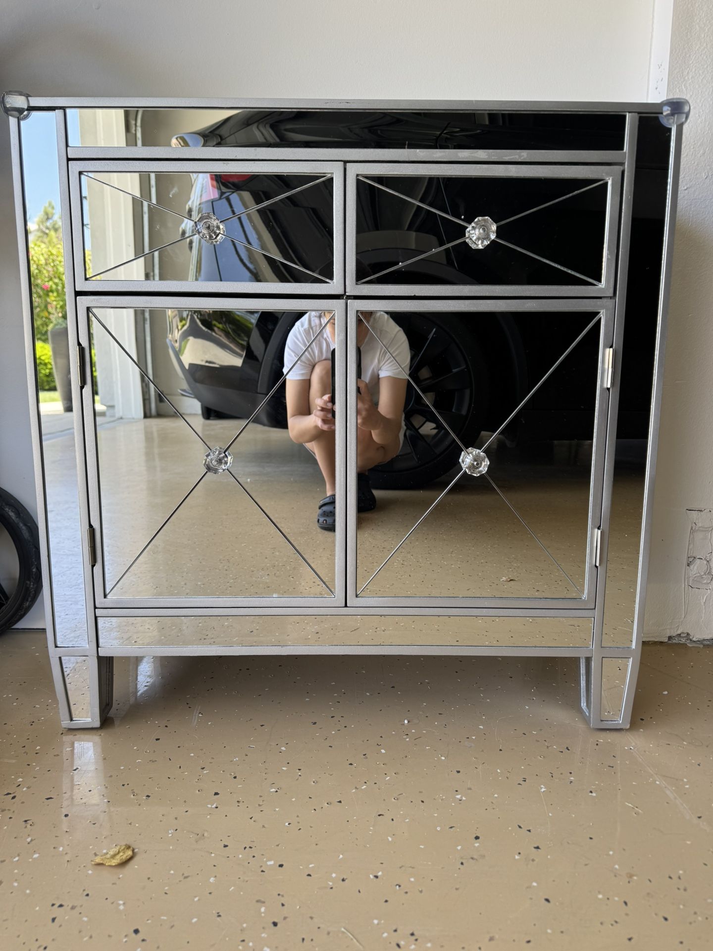 Excellent Condition - Mirrored Drawer/Cabinet/Bedside Table