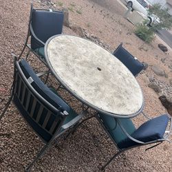 Metal patio set
