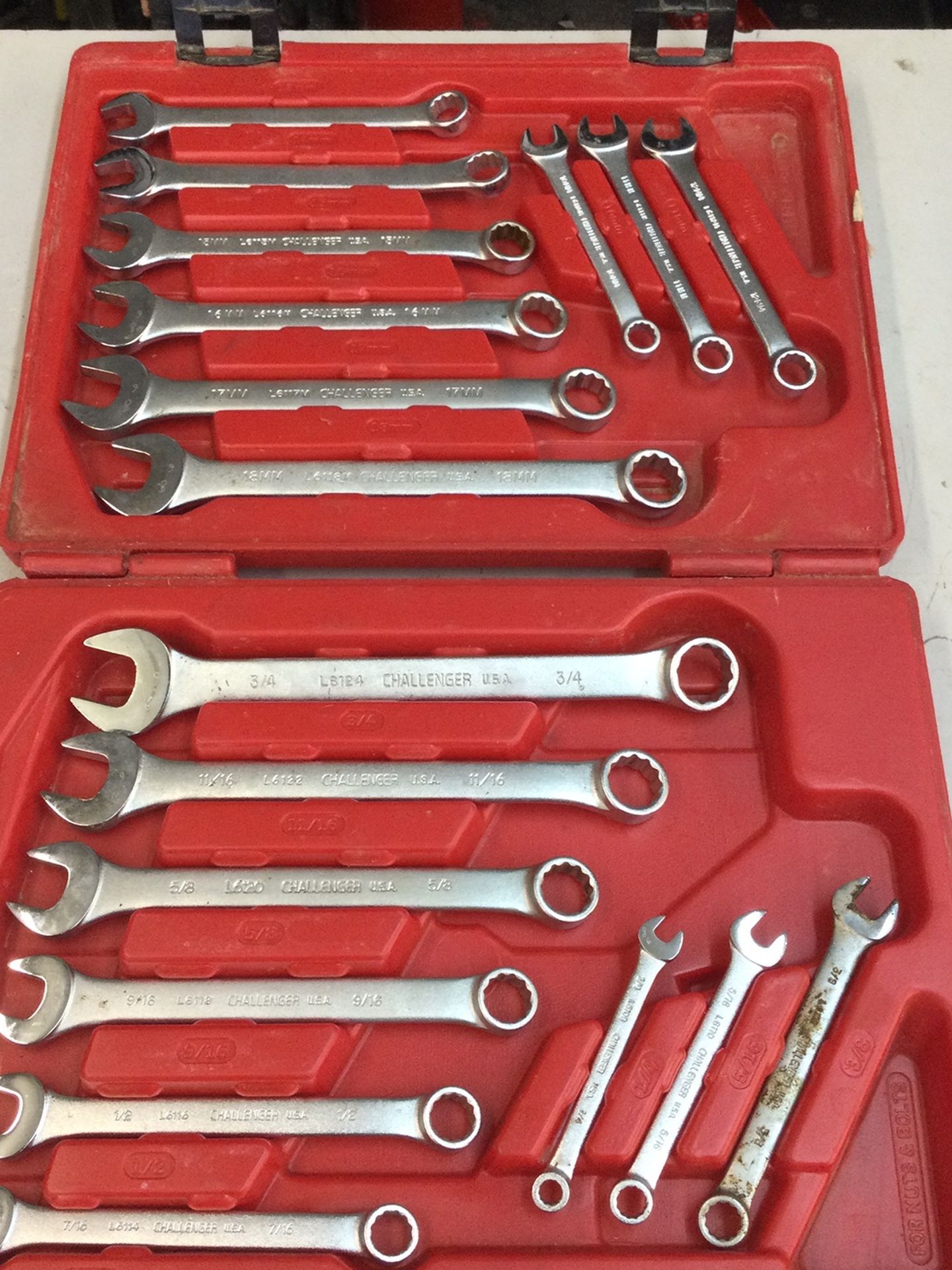 Challenger End Wrench Set Metric & Standard USA