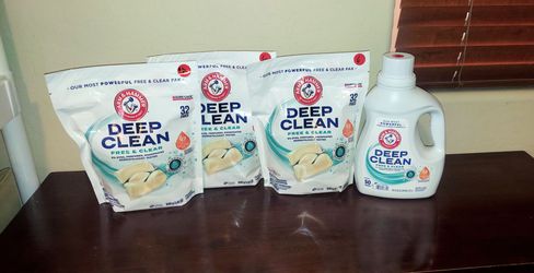 Arm and Hammer laundry Detergent 32 count  pods & 75 floz- $6 Each
