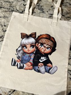 Chucky And Tiffany Tote Bag