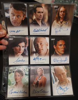Lost tv series signed trading cards