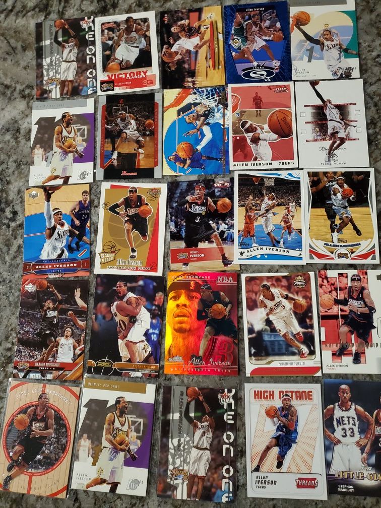 Lot of 25 ALLEN IVERSON CARDS all for $20