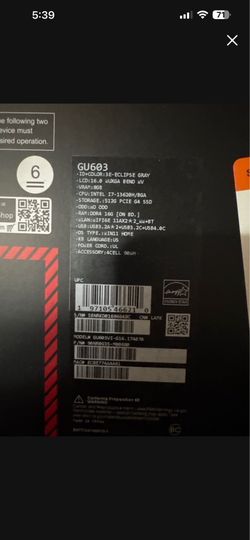 GU603 GamingComputer - brand new