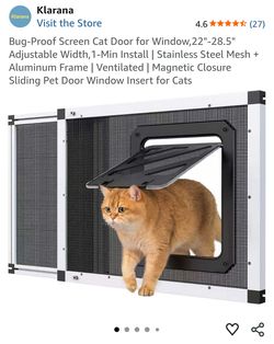 Cat door for window