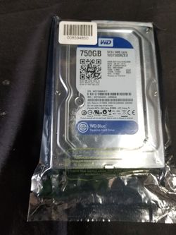 WD BLUE DESKTOP HARD DRIVE 750 GB (BRAND NEW )