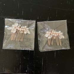 2 Rose Gold Hair Pins