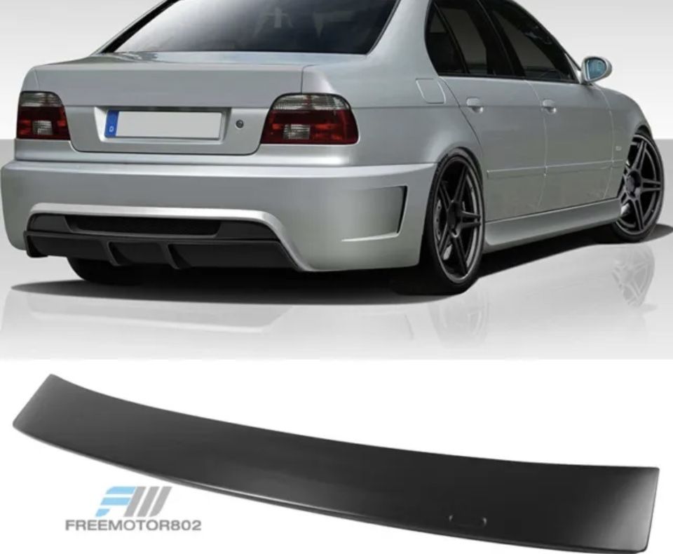 Fits 97-03 BMW E39 5-Series M5 Sedan Rear Roof Spoiler Wing AC Style Black ABS
