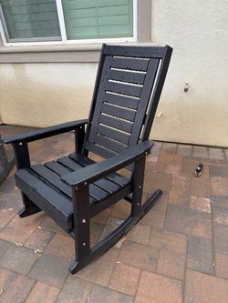 poly-lumber outdoor rocking chair