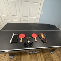 2-in-1 NHL Air Hockey & Ping Pong Table – Excellent Condition with Accessories!