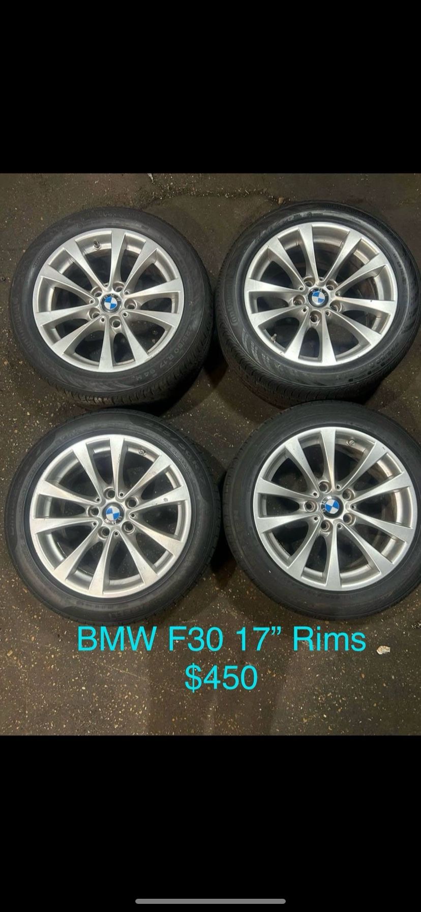 BMW F30 17” Wheels (rims & tires)
