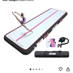 Gymnastic inflatable floor mat