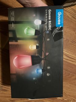Govee Smart Outdoor String Lights H7016, 96ft RGBIC Outdoor Lights Dimmable