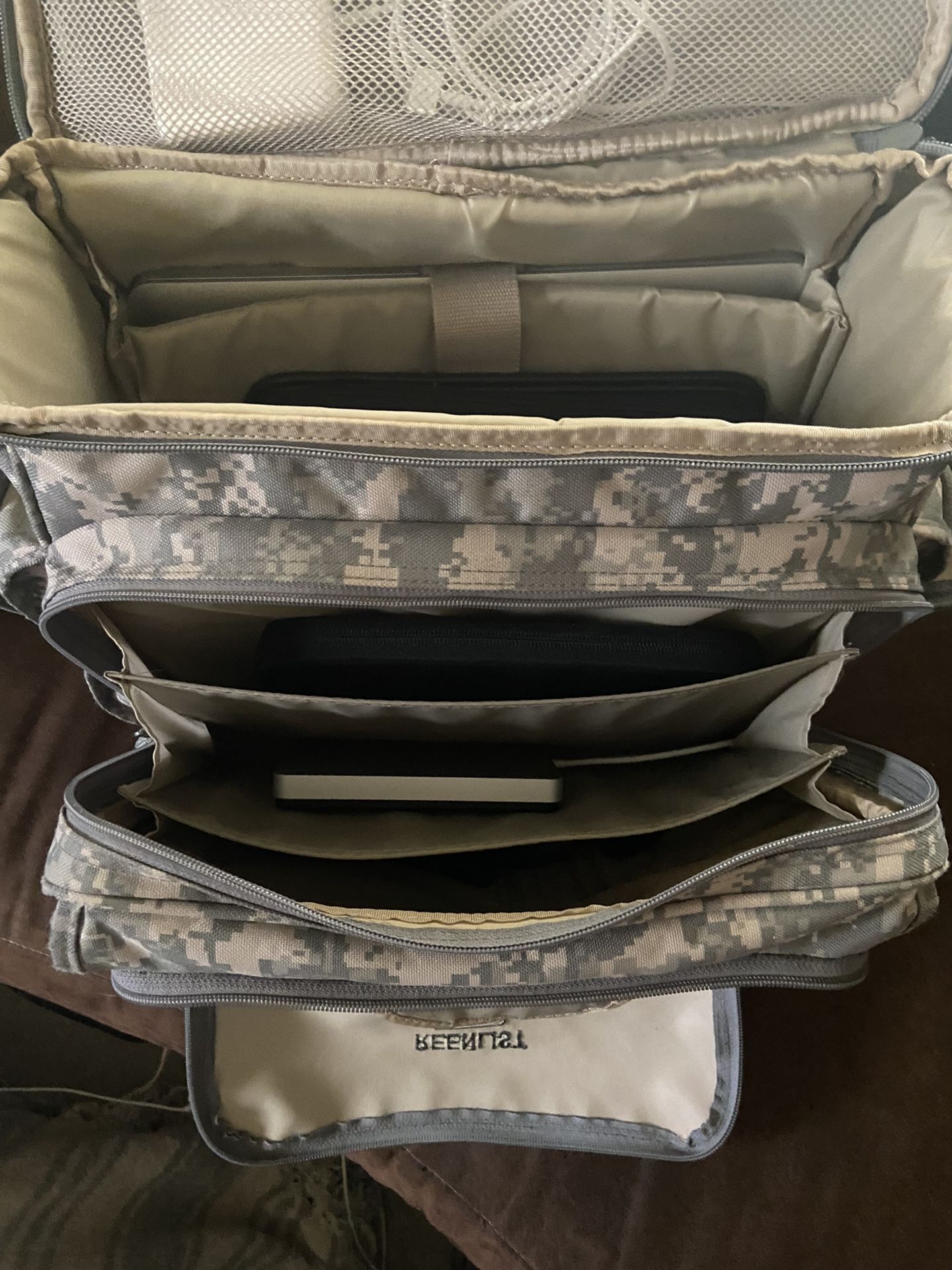 Authentic ACU Laptop/Backpack With Carrier Strap and Notepad