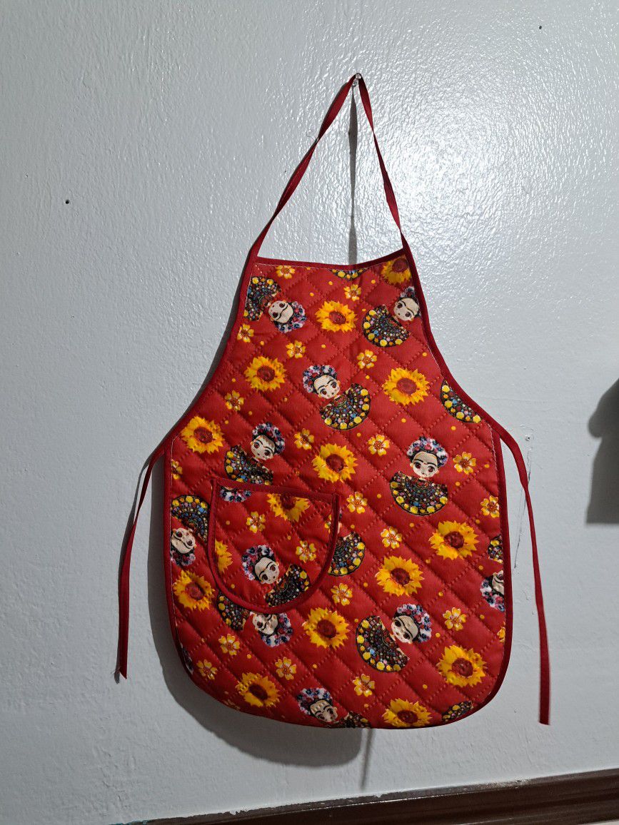 Little Girl's Red Apron (3-5yrs)