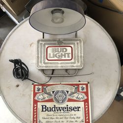 Budweiser Lamp & Sign