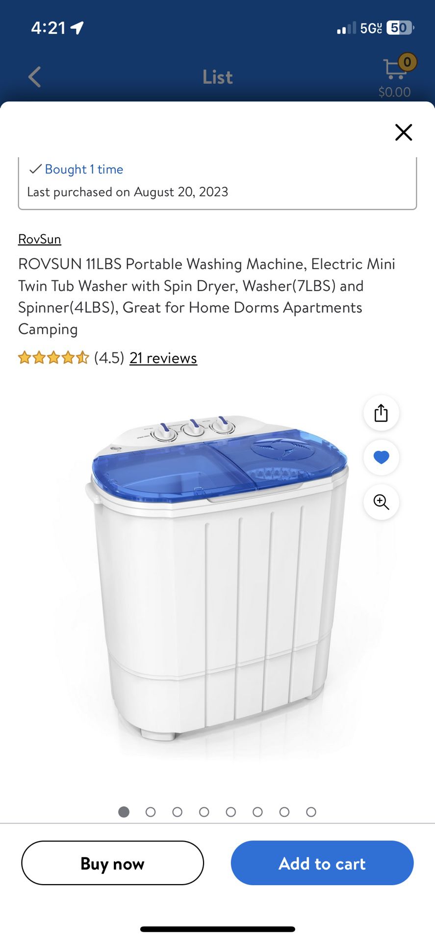 ROV SUN Portable Washer and Spinner