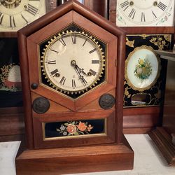Antique Mantel Cottage Clock