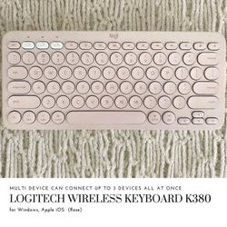 Logitech K380 Wireless Bluetooth Keyboard - Rose