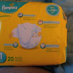 Size 1 Pampers Diapers Swaddlers 