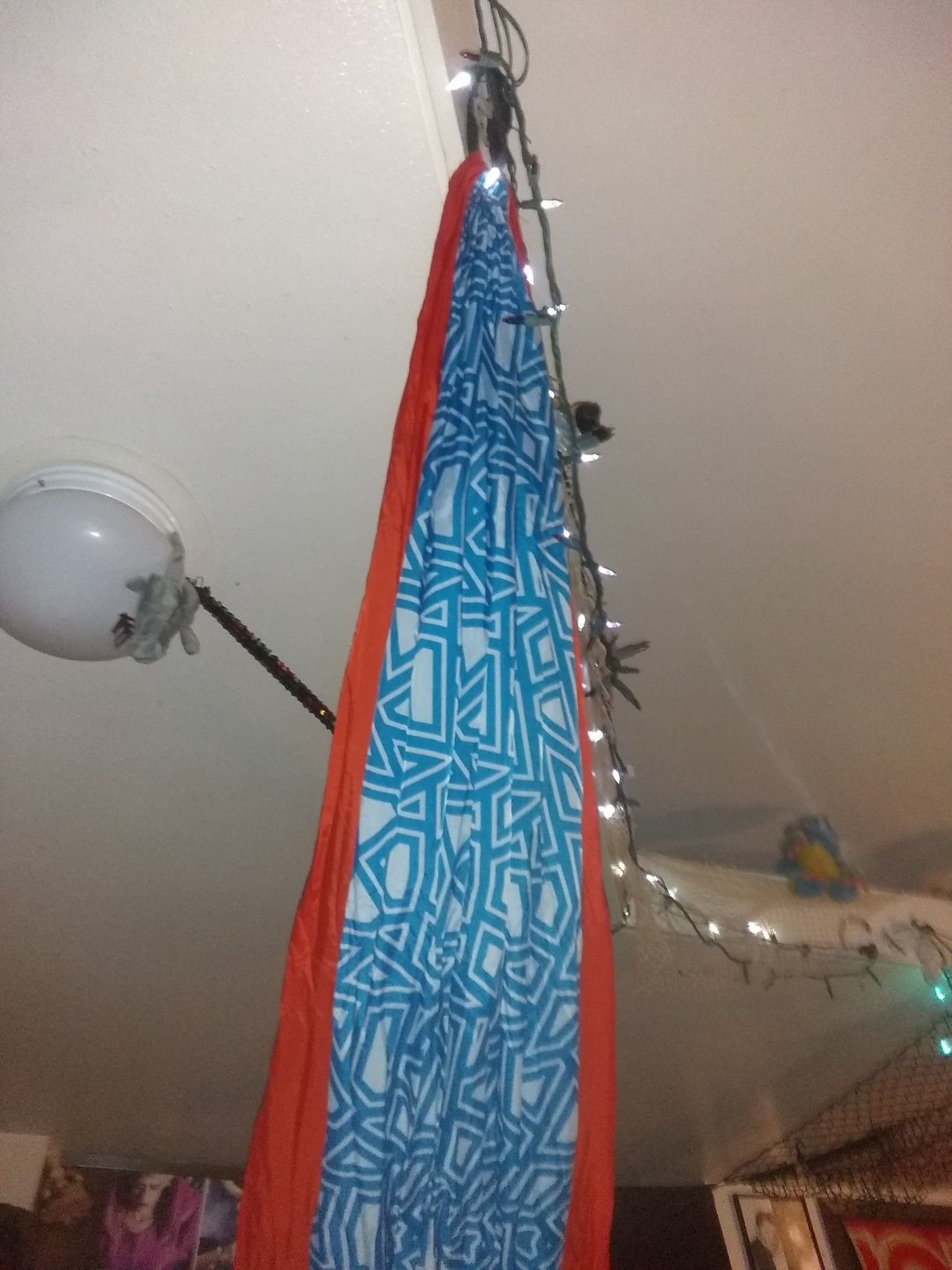 Expertly crafted nylon hammock.