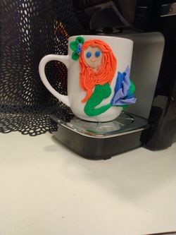 tea cup Decor" handmade from polymer clay.The only copy.Good for a gift.