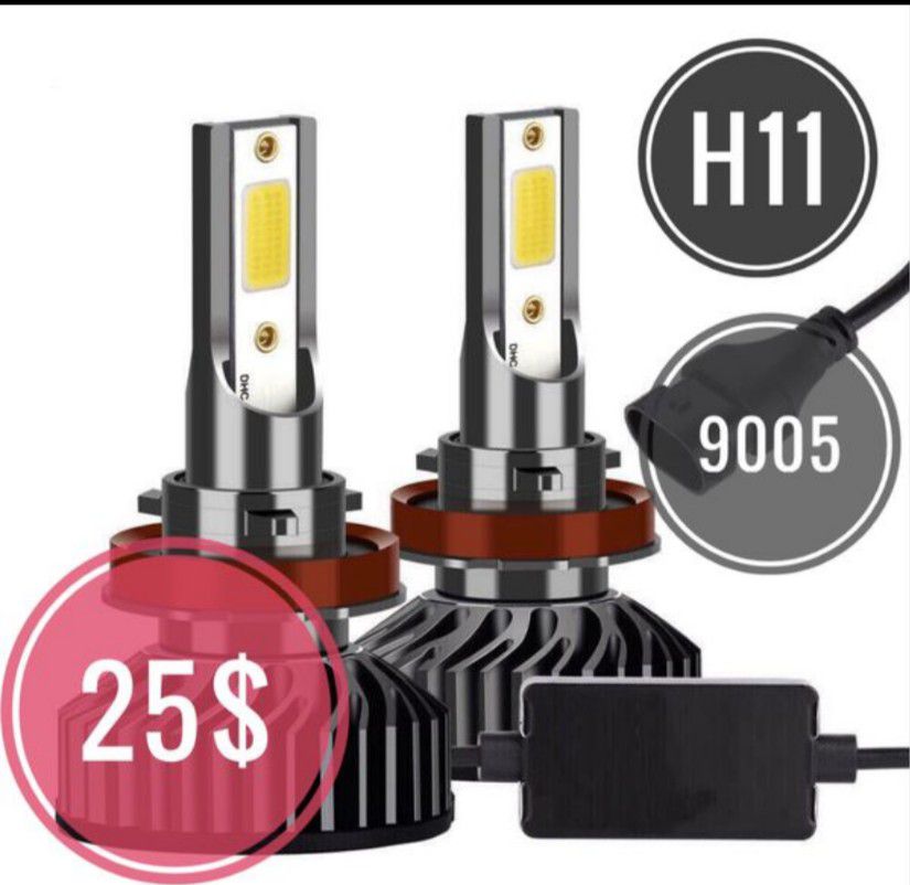 Led Headlights Bulbs / H11 - 9005 / Set of 2