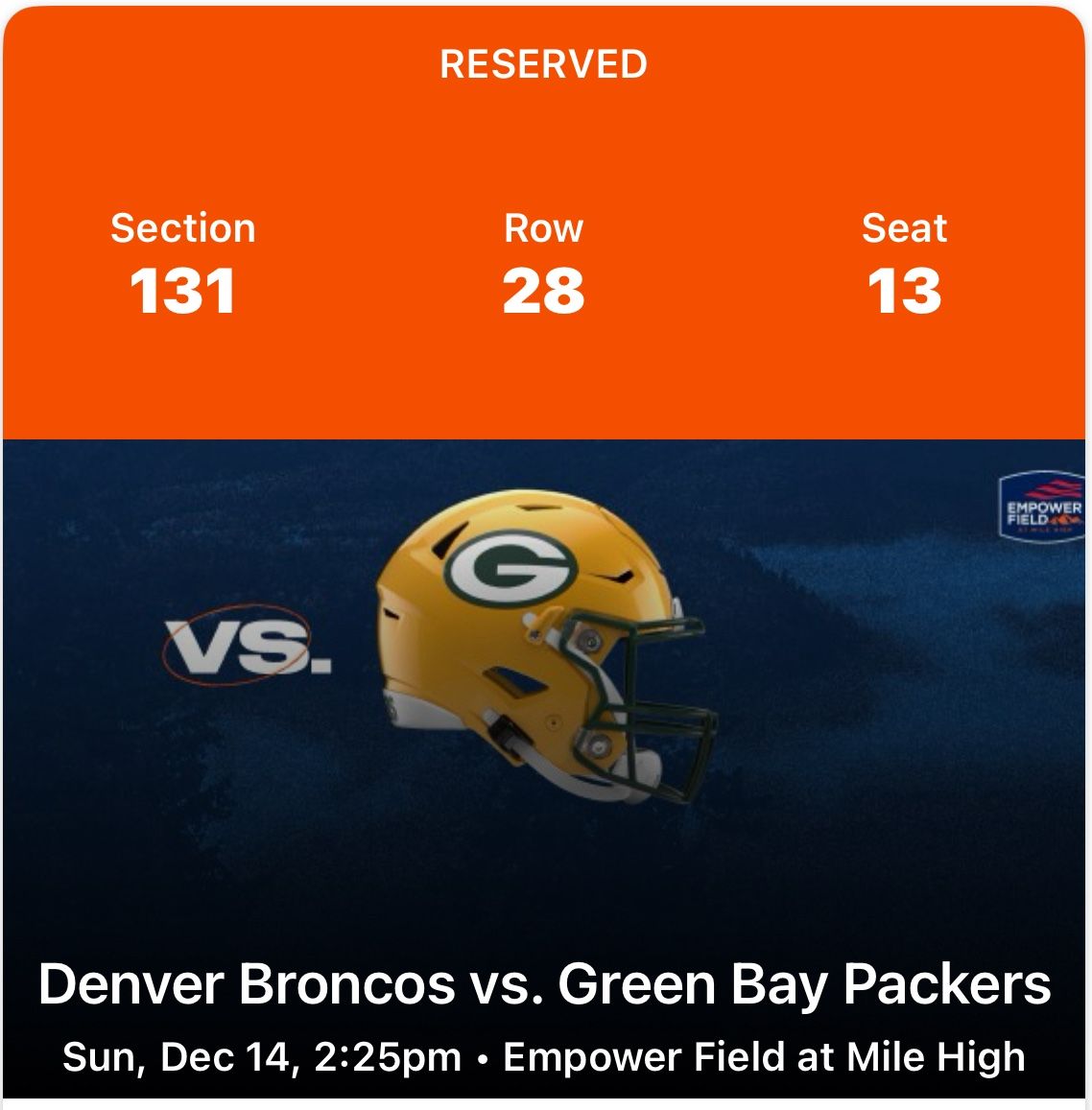 Denver Broncos Vs Green Bay Packers