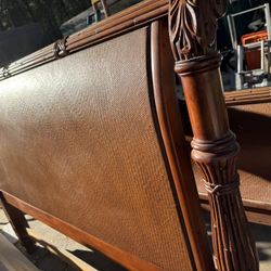 Solid Wood King Size Bed 