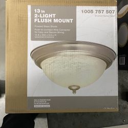 Main Stay 12in 2light Flush mount 