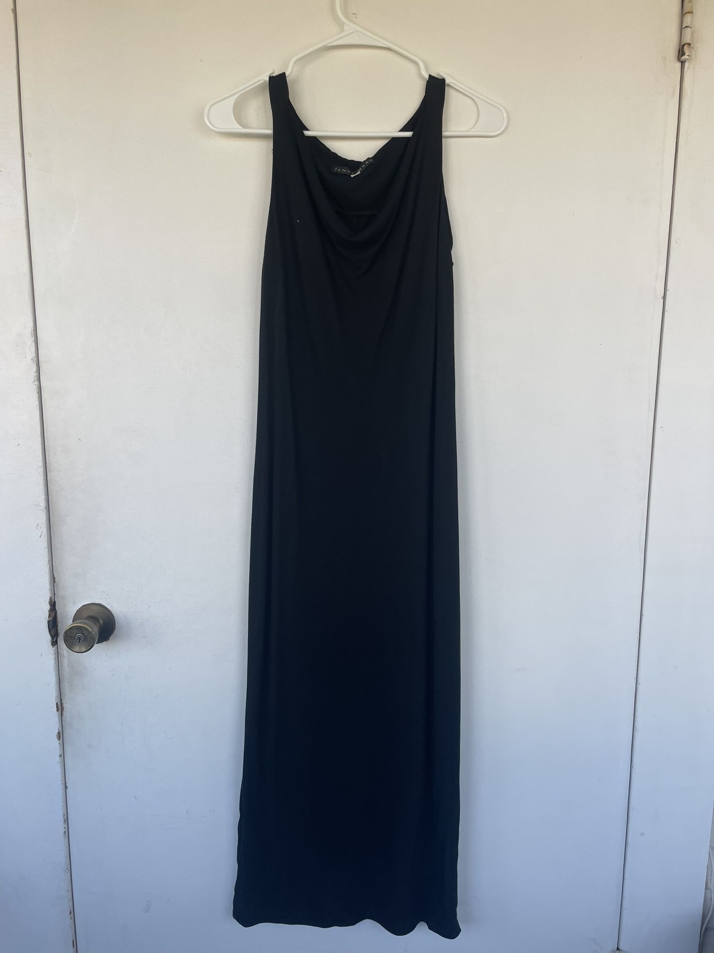 Furlough Sale - Black Cowl Neck Sleeveless Long Jenne Masc Dress