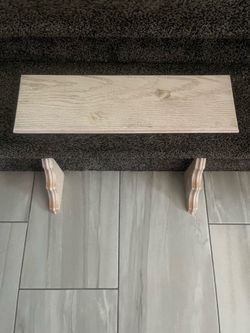 Wood Shelf with Brackets