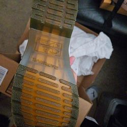 White Dr. Martins Leather lace up