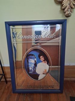 Canadian Club Whisky Vintage Bar Mirror Sign
