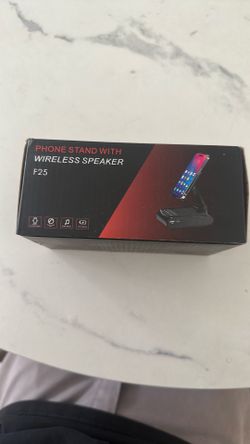 Phone stand with wireless speaker