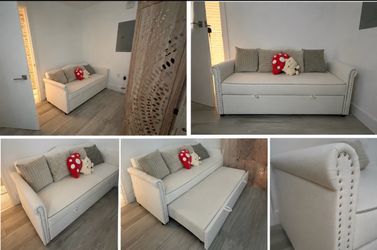 Small sofa open for a bed