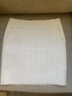 White Polka Dot Mini Skirt