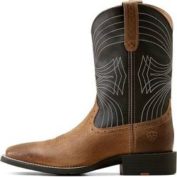 NEW Size 7.5 Wide Ariat Men Western Cowboy Boot Sport Wide Square Toe Boot