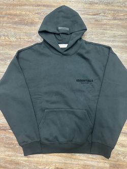 Black ESSENTIALS hoodie