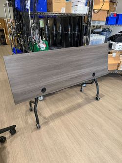 Solid metal base on casters conference room Table/desks