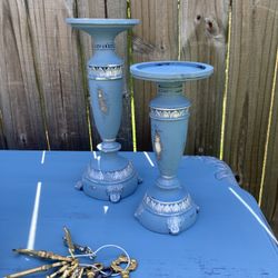 Pair Wooden candle Holder 