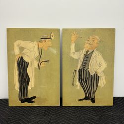 Harris Strong  oil painting on boards (Pair)