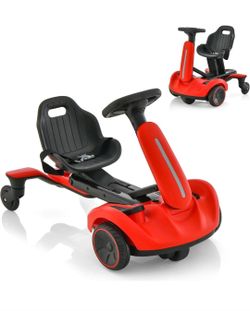 Kids ride on car 6V Battery Powered Electric 360° rotatable wheel toddler red